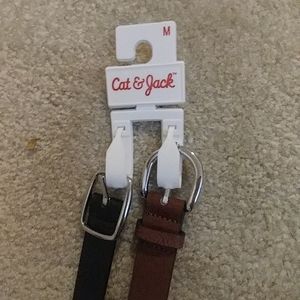 Cat & Jack two girls black and brown belts